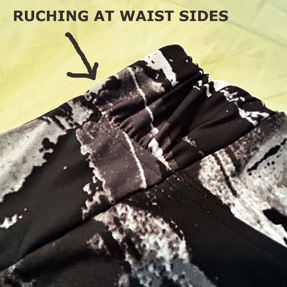 NEW PHOTOS! GAUCHOS, WIDE LEG, BLACK PRINT COMBO, SIZE 4X, MADE IN CANADA!!, - Picture 11 of 15